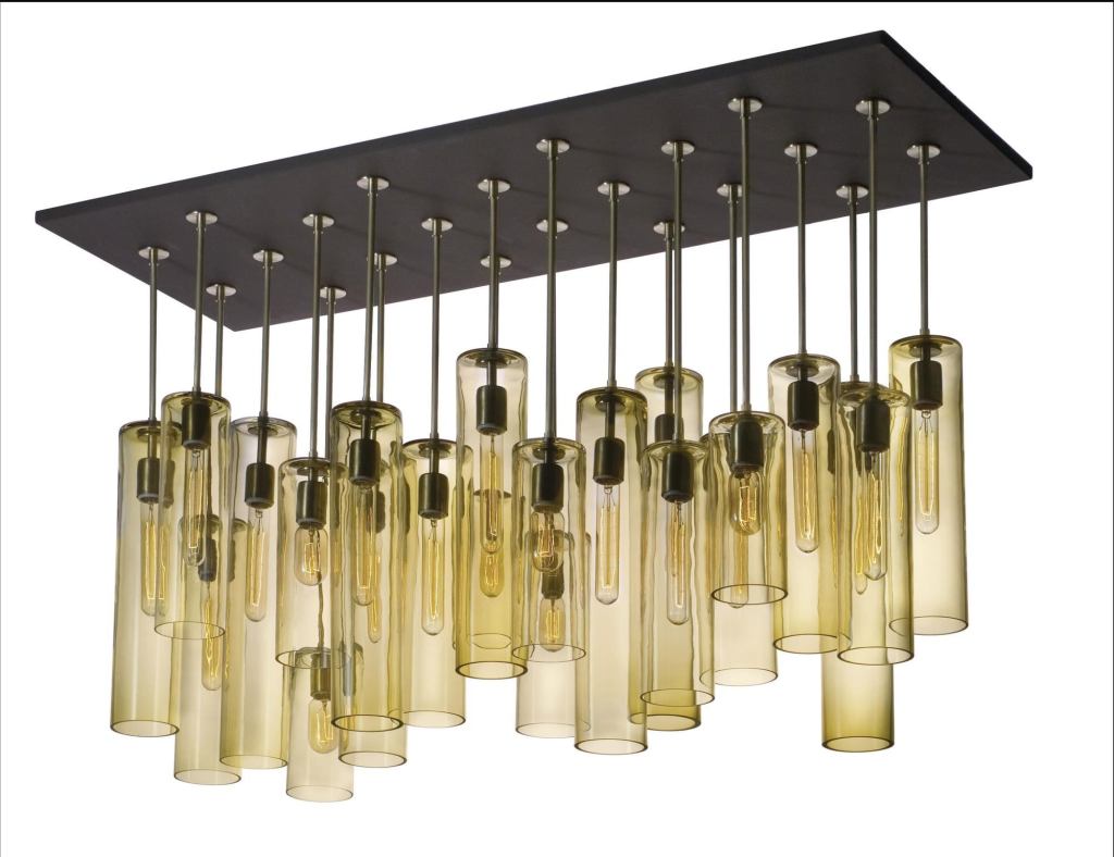 Cyla Chandelier



jGoodDesign

jgooddesign.com

Custom-designed chandelier - Available in varying heights, colors, and finishes, and as a single pendant or full chandelier - Choice of halogen, incandescent, or LED light sources - Made of hand-blown, partially recycled glass - Recyclable aluminum and brass are hand-brushed, with no plating or anodizing - Can be hung from a stem or cord