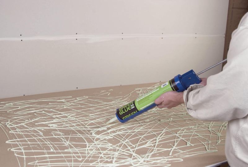Green Glue Noiseproofing Compound



Green Glue Co.

greengluecompany.com

One layer between two drywall sheets or similar building material dissipates noise by up to 90% - Cuts out low-frequency noises produced by home entertainment systems - Can be applied with a standard caulking gun - Suitable for commercial and residential use and new construction and renovation projects - Low VOCs and no odor