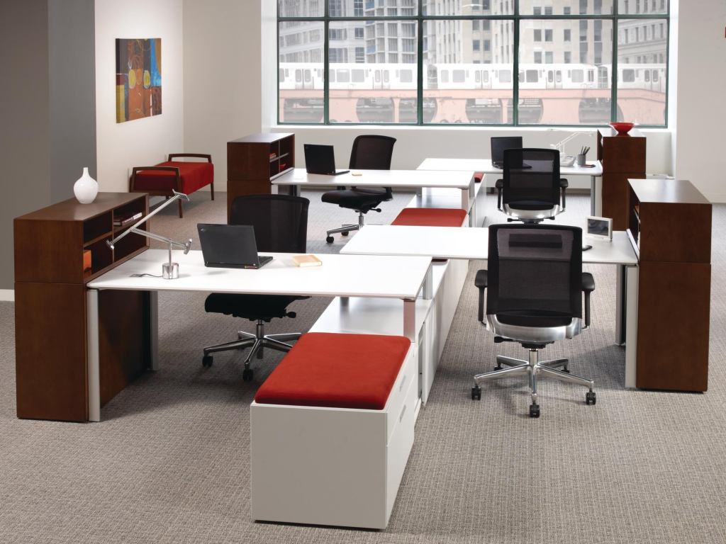 Fluent



Kimball Office

kimballoffice.com

Configurable worksurfaces, tables, storage elements, and privacy screens - Designed using EPA Design for the Environment standards and LEED protocols - Made using aluminum castings with high recycled content - Scientific Certification Systems Indoor Air Quality and level 1 certified