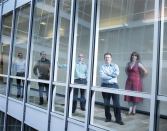 The five-person lighting design group at global engineering firm WSP Flack+Kurtz is based out of the firm's San Francisco office and is directed by Jonathan Plumpton (second from right), vice president of WSP Flack+Kurtz. From left, team members include: Jay Wratten, Erik Crowell, Erik Campbell, Plumpton, and Heather Mabley.