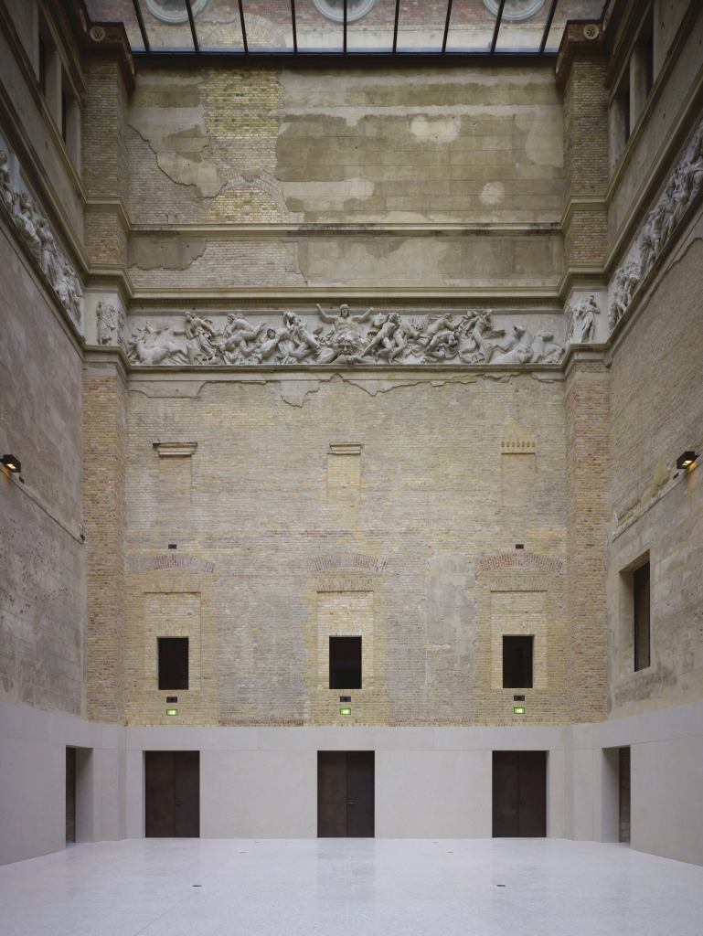 OPENING
In 1855, Prussian royal architect Friedrich August Stüler, a student of Schinkel, completed his best-known work, the Neues Museum on Berlin's Museum Island. Built to house the national antiquities collection, the museum was heavily bombed during World War II, and its neo-Pompeiian and Egyptian-revival interiors remained in a ruinous state until British architect David Chipperfield completed his unsentimental renovation last month. The building is momentarily open to visitors in an empty state, scars of war honestly exposed, before the antiquities go back on display.
smb.museum