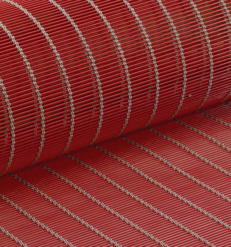 GKD has added a little color to its woven metal meshes. To produce the new Creative Weave collection, the German company collaborated with a band-coating specialist to develop a process for the UV-resistant and weather-resistant coating of flat wire. A color coat approximately 15 micrometers thick plus a silk-gloss lacquer can be applied and heat-set to several thousand meters of wire per coil, in any quantity required. Six colors are available: black, white, blue, red, green, and gold.

creativeweave.de