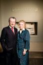 Leo A. Daly III and his wife, Grega, in the exhibition space. The Dalys have pledged funding over 10 years to support the National Gallery of Art's acquisition of architectural books. “It’s something my family is passionate about,” says Leo Daly, the chairman and CEO of global firm Leo A Daly and a book collector himself.