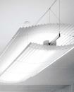 Flyer Solo ceiling fixtureInter-luxwww.inter-lux.com

Glare-free, uniform direct and indirect lighting - Sail made of permanently pleated, antistatic, soilproof white microfiber material - Height-adjustable - Compact fluorescent lamps