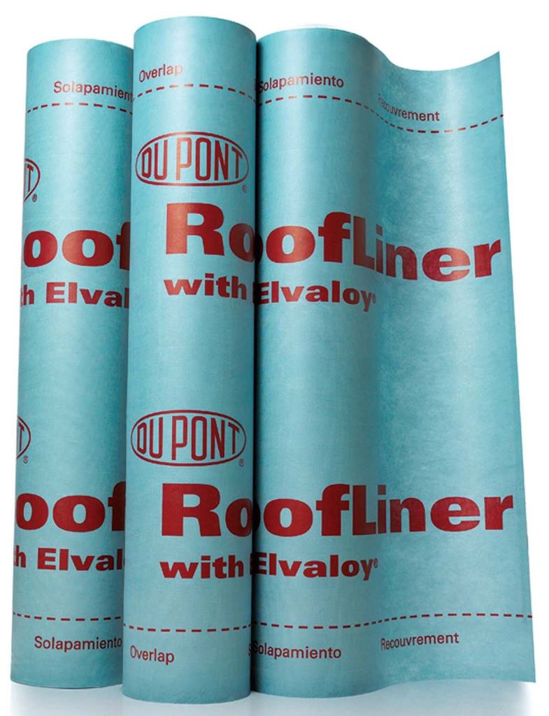 RoofLiner with Elvaloy
DuPontwww.construction.tyvek.com
High-performance roof underlayment - Engineered to provide leak protection with enhanced durability - Lightweight and slip-resistant - Made for use with every type of roof-covering material - Can be used for sloped commercial and residential roofs in new construction and reroofing applications