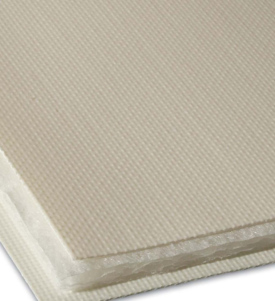 Tensotherm structural fabric
Birdairwww.birdair.com
Insulated architectural fabric membrane - Nanogel aerogel, a lightweight insulating material, is sandwiched between two layers of fabric membrane - Meets insulation codes and reduces energy consumption - Less than a half-inch thick and can be formed into myriad shapes - Built to withstand extreme weather conditions and to resist fading