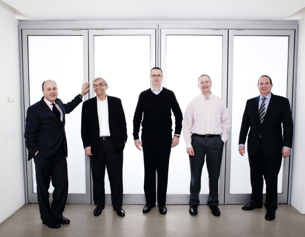 Left to right: SOM partners T.J. Gottesdiener, Carl Galioto, Gary Haney, Anthony Vacchione, and Mark Regulinski