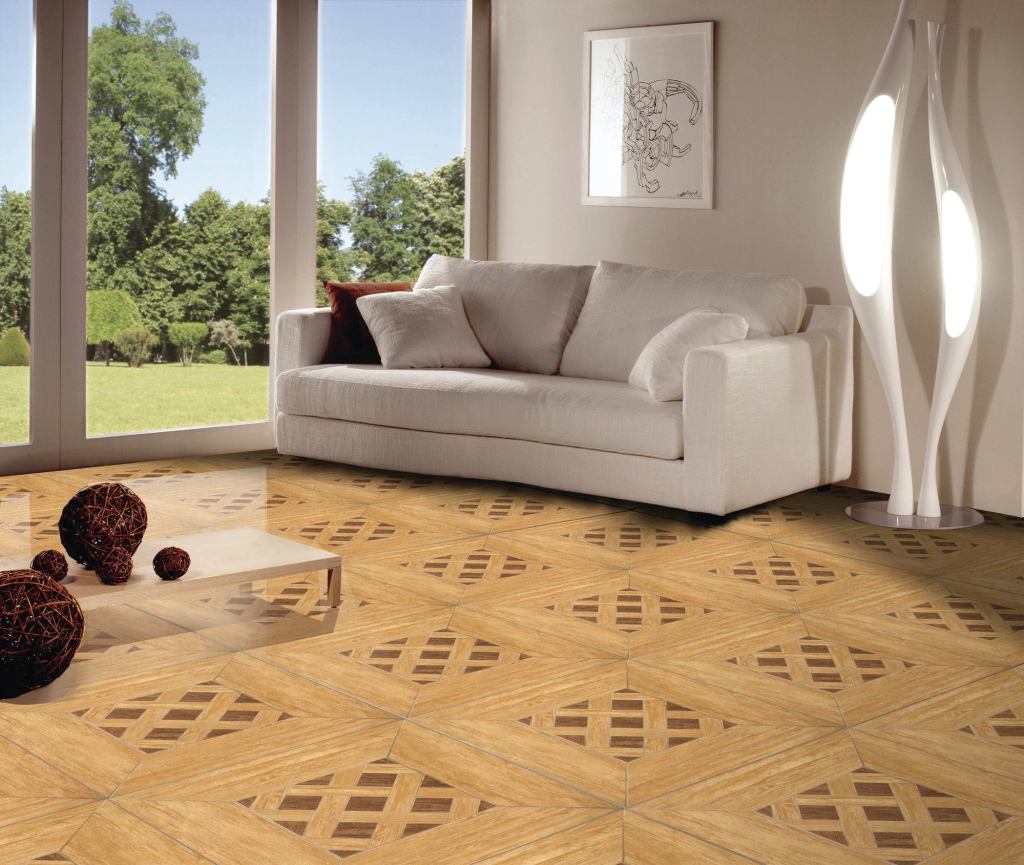 Happywood

NovaBell

novabell.com

Porcelain stoneware tiles with the appearance of wood - Contains 40% recycled materials - Available in five wood tones - Natural or lapped surface - Décor options include checkerboard, stripes, waves, arrows, or leaves - Manufactured according to the “NovaBell ecosystem” program, complying with strict international environmental sustainability standards