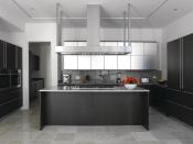 Abbaka’s slim Uni-Form range hood has a 6"-tall canopy that houses an exhaust ventilator available in 800, 1,000, 1,200, and 1,400 cubic feet per minute power options. The hood comes in seven standard sizes, from 42" to 78" wide, with custom sizes also available. An in-hood commercial baffle filter system meets the demands of restaurant-grade ranges, while a variable-speed fan provides control, and mini halogen lamps offer task lighting. Available in wall-mount or island versions. abbaka.com