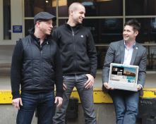 “Ultimately, our mission is to push architectural work out into the world,” says Architizer’s Marc Kushner (right), seen here with fellow co-founders Benjamin Prosky (left) and Matthias Hollwich. (Not pictured: Alex Diehl.)