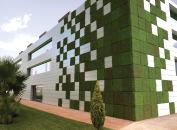 Lifewall from Ceracasa is a vegetated fa§ade that uses photosynthesis to turn carbon dioxide into oxygen. Developed by Emilio Llobat of Maqla Architects, Azahar Energy, and Ceracasa, Lifewall is a complementary system to the companys Bionictile (a porcelain tile that uses titanium dioxideinfused glazes to combat nitrogen oxides, air contaminants that contribute to acid rain and many harmful health effects) and is made of 1m-by-1m panels that can hold any vegetation. The system uses drip-water irrigation to cut back on water use. Lifewall can be incorporated into any Bionictile (which comes in white, ivory, gray, and tobacco) design. ceracasa.com/600000_en/Home