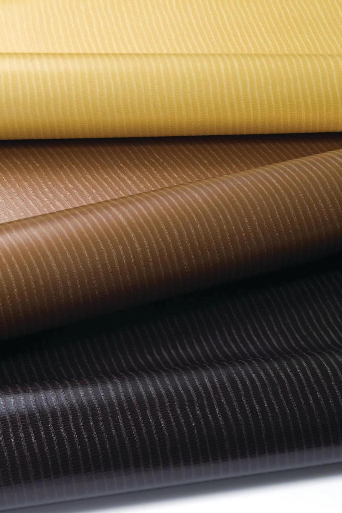 Carnegie has added three new designs inspired by classic Hollywood stars to its line of polyurethane upholstery: Bardot, Hepburn, and Monroe. Versatile, durable, and as easy to clean as vinyl, the collection is suitable for healthcare, hospitality, and retail applications; does not contain antimony, heavy metals, or phthalate; and has low VOCs. Of the water and raw materials used in its production, 99% are recycled. Each design comes in 54" widths with a 100% knit polyester back. Bardot has a subtle metallic sheen and comes in five colors. Monroe features a bold palette in six standard colors and has a reflective surface. Mimicking classic leather, Hepburn comes in ¨15 colors. carnegiefabrics.com