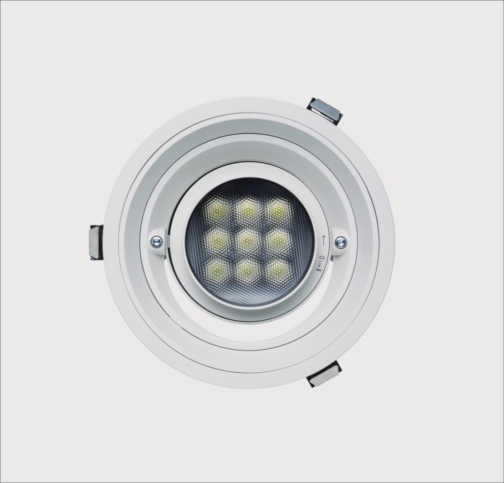 The Quintessence collection of recessed luminaires from Erco encompasses more than 350 productsincluding wallwashers for vertical illumination and fixtures with LEDsall in square and round designs. The line includes many of Ercos newest technologies, such as Spherolit reflectors and lenses, factory-encoded DALI gear, and four-channel varychrome technology for LED downlights with variable lighting color. Lamping options include metal halide lamps, low-voltage halogen lamps, high-pressure sodium vapor lamps, and CFLs. The Quintessence system allows luminaires with a range of different characteristics to be mounted in uniform mounting rings and frames without tools. erco.com/quintessence