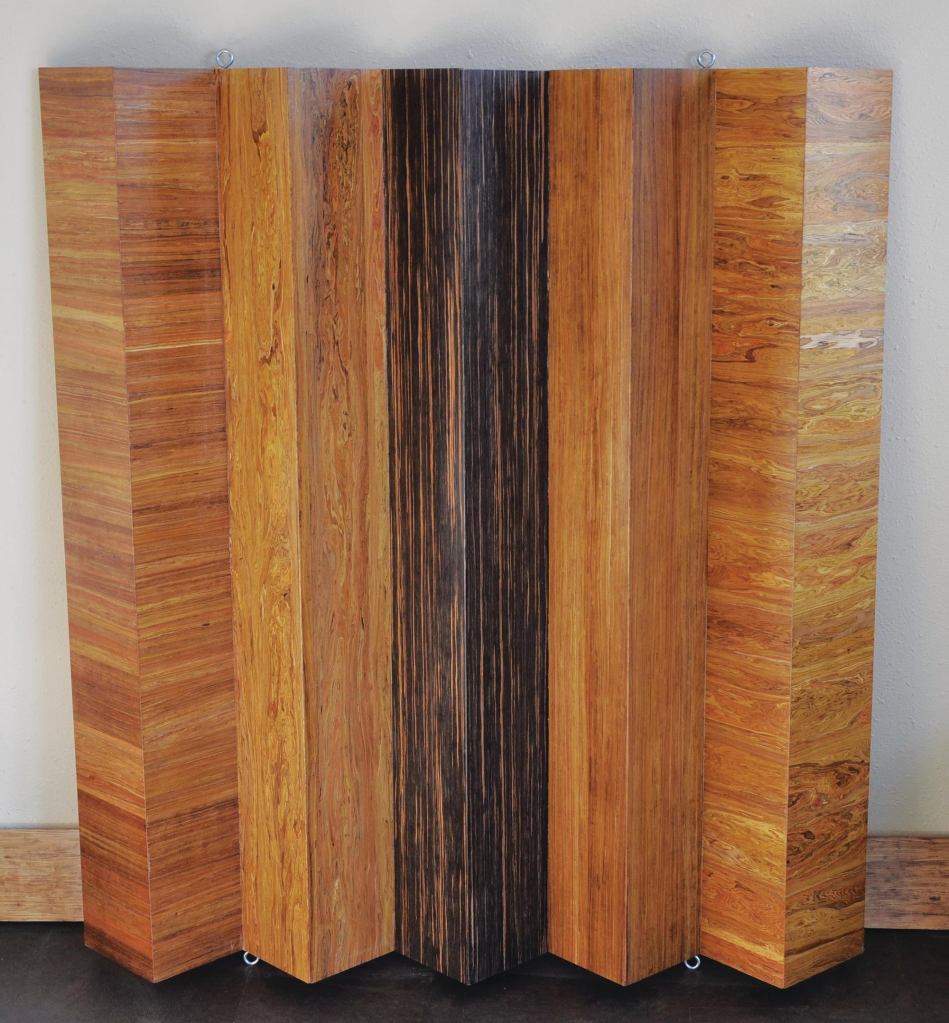 Made of 100% post-industrial byproduct wood, Songwood compressed wood composite panels from Engineered Timber Resources can be used for flooring, paneling, or other wood products. They are urea-formaldehyde-free, have low VOCs and life-cycle costs, and are refinishable. The panels are made of FSC-certified raw byproduct material from the furniture manufacturing and pulp industries, and are made by kiln-drying wood fibers with a low-VOC resin and then compressing them under 1,800 tons of pressure before curing them. They can be infused with organic dyes and colorants prior to compression and come in horizontal, vertical, and burl profiles. Topical stains are also available. ETimberr.com