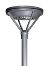 Architectural Area Lightings new Largent LED high-performance area luminaire is part of the companys Designer SSL series and features MicroEmitter technology, allowing it to be precisely aimed with minimal glare. Largents EmitterDeck consists of an array of replaceable MicroEmitter modules that tightly and precisely control each diode; a secondary perimeter reflector redirects any stray light, resulting in 50% less glare than typical exposed LED systems. The post-top luminaire has a modern geometric die-cast housing available in 13 standard colors and comes in four distribution patterns and two color temperatures. Field-replaceable upgrade kits are available, including for HID-to-LED retrofits. aal.net