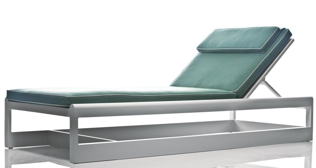 The Great Lakes Collection from Sutherland Furniture features inserts made of Ecoplex, a composite material containing 97% post-consumer recycled plastics by weight. The material has a unique texture and finish, requires no waterproofing or staining, and is resistant to moisture, fading, insects, splintering, and warping. Frames are recyclable powder-coated aluminum and available in bronze, sand dollar, storm, and chalk. The collection, designed by Terry Hunziker, includes a lounge chair and ottoman, extension and round dining tables, dining, side, and arm chairs, a sofa, an armless chaise, coffee and occasional tables, a bar stool and table, and planters. The furniture ¨is suitable for both residential and hospitality applications. sutherlandfurniture.com