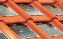 Designed for applications for which regular solar panels would look inappropriate, Tegolasolare tiles from Area Industrie Ceramiche are composed of red clay and look like traditional roof tiles. A solar panel consisting of four photovoltaic cells is installed on each tile, and then the tile is installed normally. Panels are connected to create a photovoltaic field, which can cover the roof or be as large or small as needed. The company says 100 tiles can produce 1 kW of energy. The photovoltaic panels are interchangeable and can be integrated with the tile in stages. Damaged panels can be replaced if necessary and more efficient panels can be fitted over time. areaindustrie.it