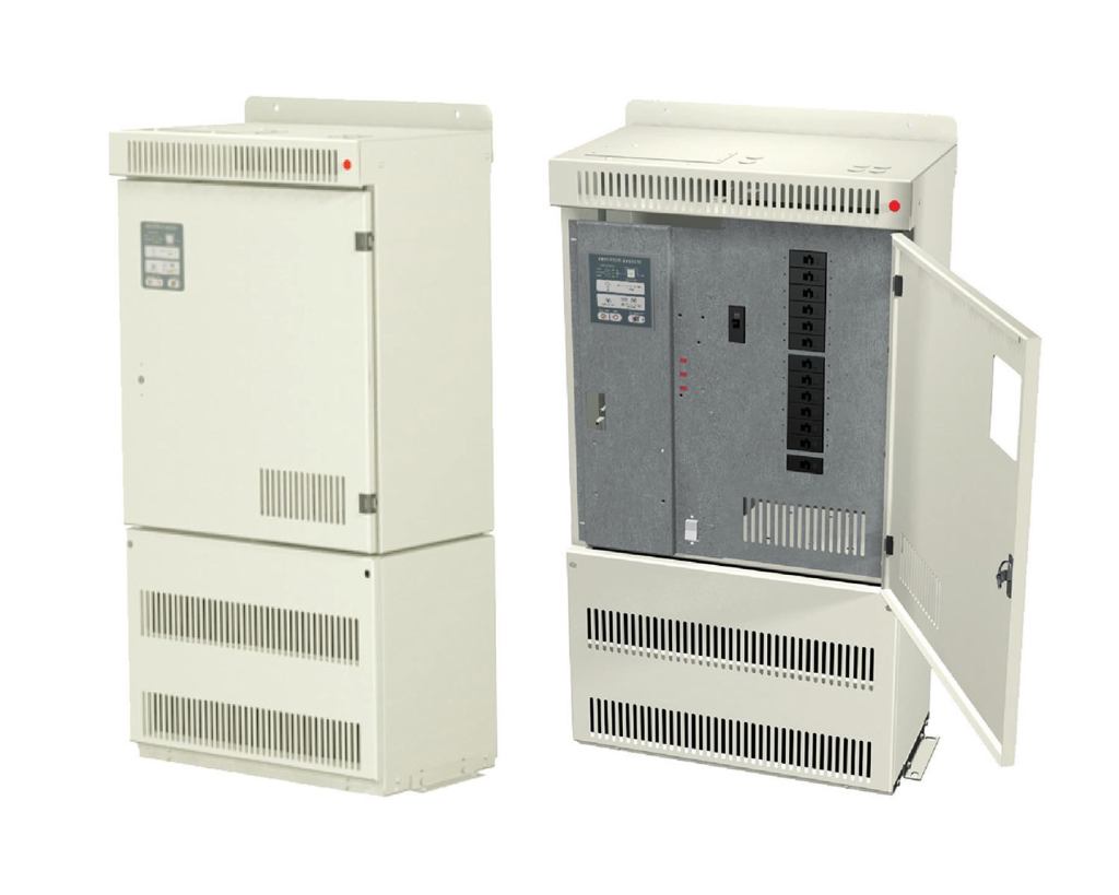 The Synthesis CH2 Series of uninterruptible power supplies from Chloride Systems is available in four capacity ratings (600W, 1,000W, 1,500W, and 2,000W). The series accommodates advanced lighting systems by using double conversion continuous UPS technology. Standard features include an automatic battery system and remote communication capabilities. The standard battery run time listing is UL 924, 90 minutes; but a UL 924 auxiliary lighting and power listing increases battery run times by 10 or 20 minutes. The Synthesis CH2 Series allows for up to 12 single-pole output circuit breakers (without trip alarm) and up to six single-pole output circuit breakers (with trip alarm) for load distribution. chloridesys.com