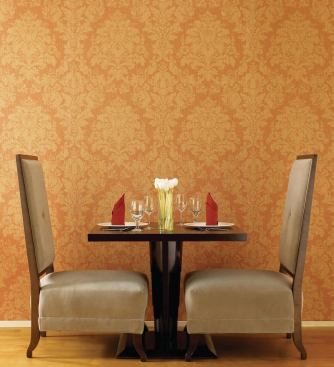 Waterfall Damask from Cirqa captures the richness of natural fibers through 12 saturated colors ranging from complex neutrals to mid-tones. Colors incorporate a glint of metallic gold or silver that pays homage to antique royal textures. The wallcovering is available with 20 percent recycled content as part of Versas Second-Look technology, which recycles post-consumer vinyl wallcovering into new product. Made of low-VOC type II vinyl with Osnaburg backing, the wallcovering measures 52 inches by 54 inches, and uses water-based inks and adhesives. cirqawallcovering.com; 502.458.1502.