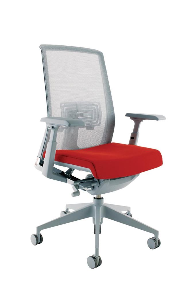 Haworths new task chair, Very Task, boasts a clean, crisp design. Material choice includes seven mesh colors, two trim colors, and a painted, polished, or plastic base. The chair features asymmetrical lumbar support with supporting mesh and arms that can adjust in height and width, as well as move forward, backward, and pivot. The chair is BIFMA-level certified. At the end of its life, Haworth will recycle the chair through its Very take-back program. ¢ haworth.com