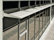 As part of YKK APs EnerGfacade line, the ThermaShade sunshade system features a thermal barrier to reduce a buildings overall energy consumption. The system can be applied across the entire building fa§ade to maintain a consistent and aesthetically pleasing appearance. Pre-engineered solutions are available in more than 100 configurations, including standard outrigger designs, eight standard lower options, and five standard fascia options. ¢ ykkap.com
