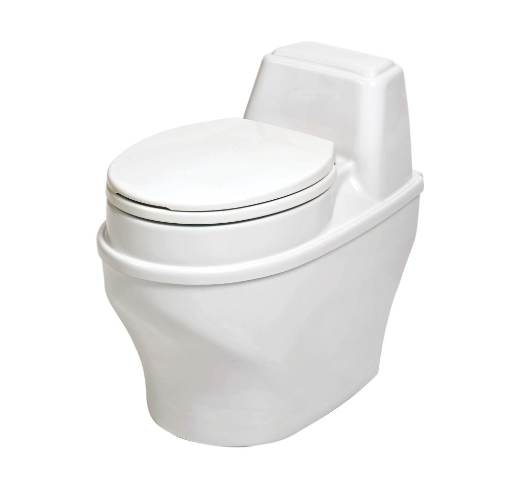 Designed for locations where reliable electricity is not available, the BTS 33 from BioLet Toilet Systems is a composting toilet. A drain tube handles all excess liquids and capacity can be increased by adding a 120V AC or 12V DC fan and extra composting bins. The toilet measures 17-1/2" wide by 25" high by 29" deep with a 19-1/4" seat height. Shipping weight is 49 pounds. biolet.com