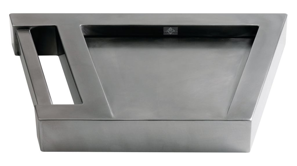 Diamond Spas Verrio Lavatory Sink is constructed of 16-gauge stainless steel (also available in copper) and features a sleek look with an integrated towel bar and an invisible sloped slot drain. It measures 30" by 19" by 4". All of Diamond Spas stainless steel sinks are fabricated with recycled sheet metal, and the companys stainless steel sinks are between 60% and 80% recyclable, while its copper sinks are made of between 90% and 95% recycled copper. diamondspas.com