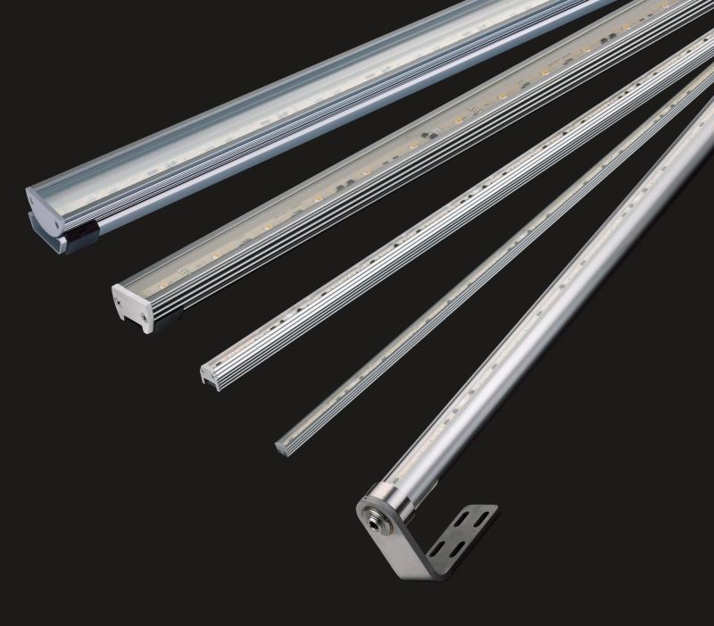 The Winline Linear LED Series from Winona Lighting is offered in three versions: surface linear, cove, and submersible, and are suitable for the grazing of interior and exterior walls, ceilings, and other planes. Ranging in lengths from 12" to 48", the lights come in five standard ANSI-binned color temperatures: 2,700 K, 3,000 K, 3,500 K, 4,000 K, and 5,000 K. Used with remote-mounted 24V AC magnetic transformers, the luminaires can be dimmed with low-voltage magnetic dimming equipment that is commonly available. winonalighting.com