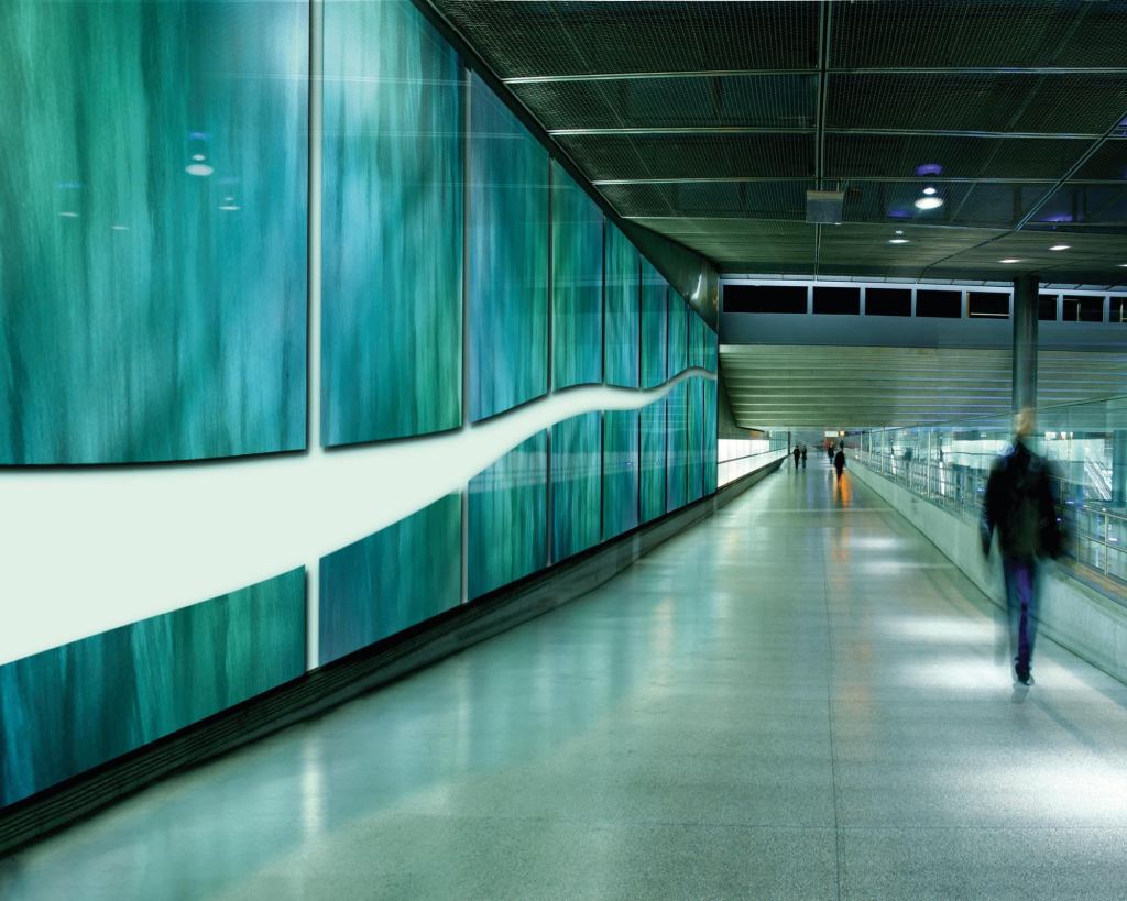 A new variegated color treatment for Mz Designs architectural panels, Blendz is typically applied as decorative elements to walls, ceilings, column covers, reception centers, counter fronts, soffits, elevators, and other architectural surfaces. Applied to solid-core aluminum, Blendz panels are fabricated from 80% postindustrial content. They come in a 4'-by-8' standard size and seven color groups, and 14 patterns. More than 300 combinations of colors and patterns are available, as are special protective finishes (gloss or satin) for high-traffic areas. mozdesigns.com