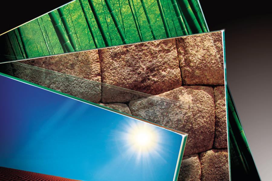 Decorative i-Glass from Oldcastle BuildingEnvelope allows specifiers to have any image (including likenesses of wood or marble) printed on glass in full color. Rather than screen printing, i-Glass prints digital images (up to 360 dpi in resolution) directly on heat-treated, monolithic, laminated, and insulating glass. Suitable for interior and exterior applications, i-Glass comes in a 12"-square minimum size and a 96"-by-144" maximum size. Glass thicknesses range from 1/8" to 1/2". oldcastlebe.com