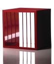 The Bison Cube allows for the addition of seating, planters, or storage to Bison Innovative Products rooftop deck systems. Made of ipe hardwood and stainless and weathered steel, it is available in a range of custom powder-coated finishes. The cubes measure 2' square, the same size of a Bison decking tile, allowing one to be easily switched for the other. When used as a planter, Bison Cube can hold small trees, shrubs, flowers, or any other type of foliage. An ipe hardwood top can be placed on top of the cube to create storage or seating. bisonip.com