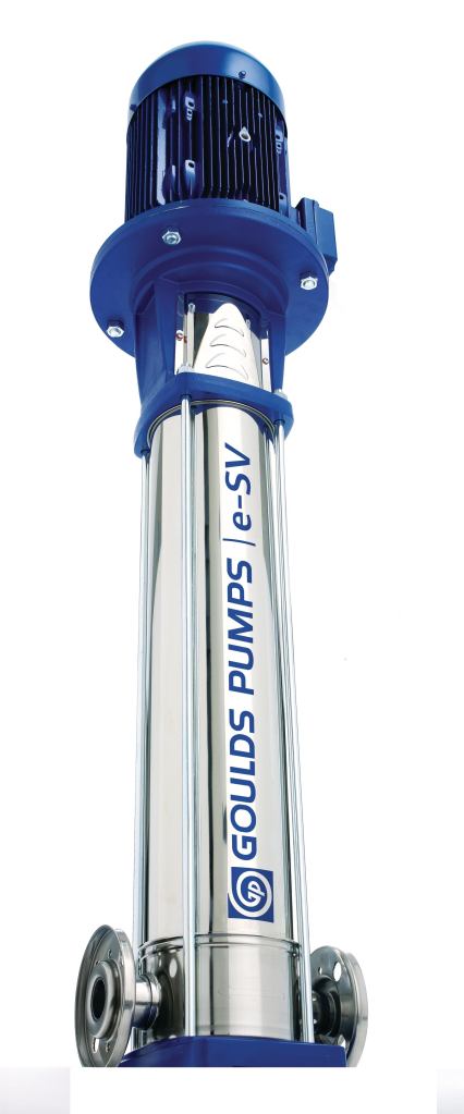 ITT has added e-SV to its Goulds Pumps line of stainless steel, vertical multistage pumps. The e-SV features a new hydraulic design and a more efficient motor that lower life cycle costs and increase energy savings. When combined with ITTs HydroVar controller, e-SV offers an additional 10% savings potential from the previous generation pump. The hydraulic design results in lower net positive suction head required (NPSHR), reducing piping and elevation expenses by over 20%. Applications include water supply and pressure boosting, water treatment, light industry, irrigation and farming, and HVAC. goulds.com
