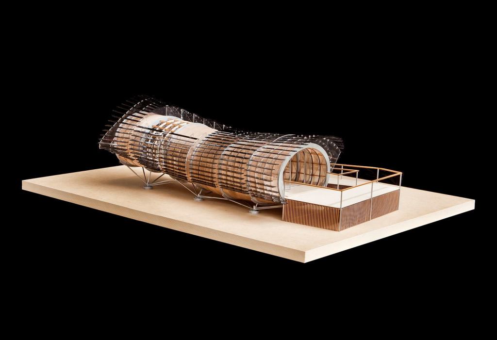 The Solar Decathlon teams displayed development models of their projects during the International Builders' Show in January. The University of Hawaii's Monocoque House, shown here, will feature a strong-yet-lightweight shell made of bio-based, fiber-reinforced polymer and is designed to resist the corrosion, termites, rot, and floods typical of the school's tropical environment.