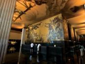 One of Abe Feder's most significant projects was the lighting of the lobby murals at Rockefeller Center in New York. Fixtures were painted to blend into the walls and to illuminate the 1930s artwork, “New Frontiers,” by José María Sert and Frank Brangwyn.