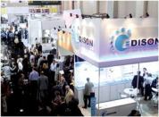 A view of the trade-show floor at Lightfair 2011.