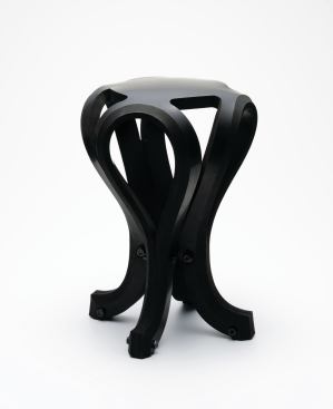The new collapsible Rubber Stool from Japanese design collective h220430 takes occasional seating to a new level. Constructed from recycled rubber, the stool is formed by bending a single piece of rubber and bolting the legs to keep them in place. When not in use, it can be flattened and rolled up for easy storage. The rubber construction also provides natural cushioning for optimal comfort. ¢ h220430.jp