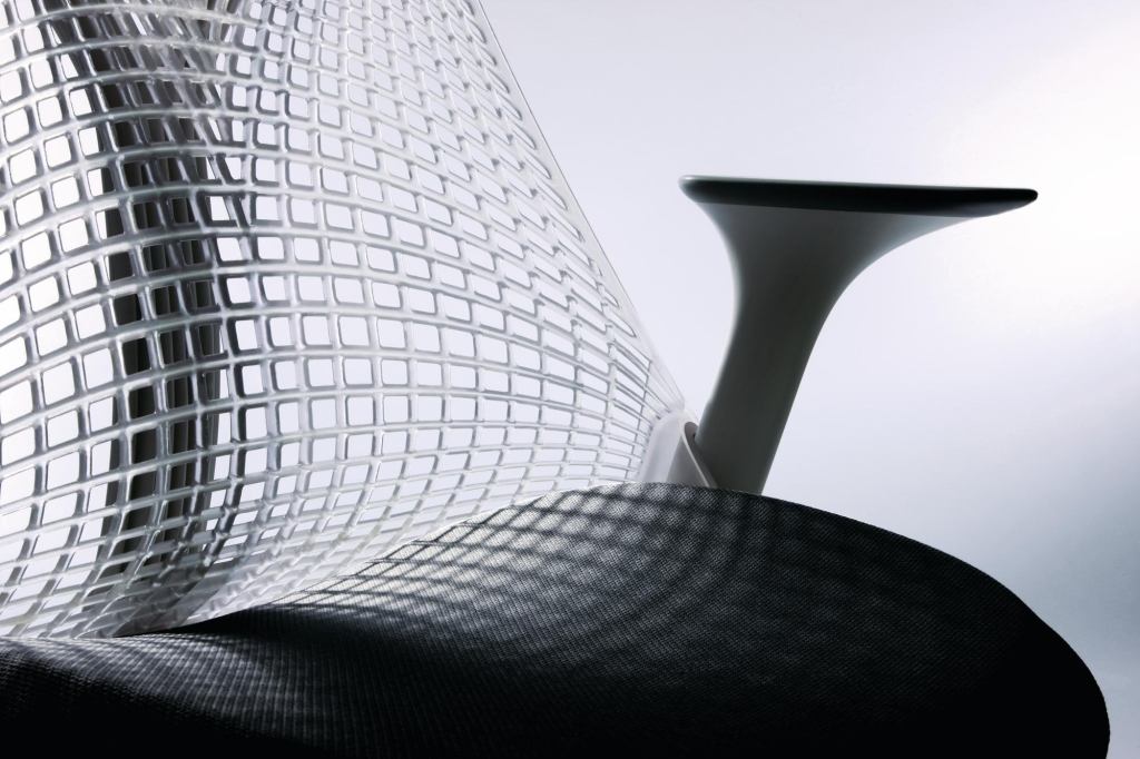 Herman Miller has unveiled SAYL Chairs, a new collection of task and guest seating with an unframed design. Chair backs are available in upholstered or 3D Intelligent suspension options. The latter is an injection-molded material infused with different degrees of tension to provide sacral, lumbar, and spine support. ¢ hermanmiller.com