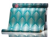 The Elixir wallpaper collection from Graham & Brown incorporates hand-drawn and geometric patterns in metallic, gloss, and matte finishes. Rolls are 20.5" wide and 32.8' long. The wallpaper line also complements the company's new paint collection, Colours That Made Britain Great, inspired by British icons and popular culture. Thirty matte finish colors are available. The water-based paint is low in VOCs and dries within two hours. ¥ grahambrown.com