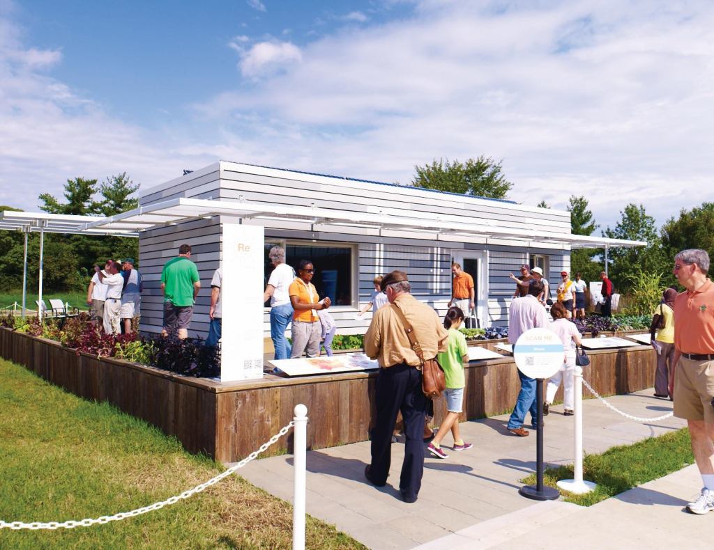 The Re_home was designed in an efficient, rectangular shape using 2x4 stud construction.
