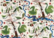 Green Birds, linen, designed 1943–1944 by Josef Frank