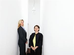 Danielle Dignan (left) of DM Development and Anne Fougeron of Fougeron Architecture are an industry rarity: a woman developer and woman architect who are collaborating on a project—a condo-and-retail development in San Francisco’s Hayes Valley.