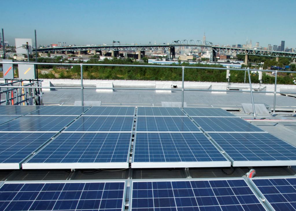 Roof-mounted photovoltaic panels on the Davis & Warshow's campus buildings produce more than 200,000 kilowatt-hours annually—which is more energy than what the new LED lighting system consumes.