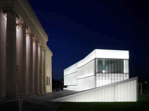 Exterior showing old and new.