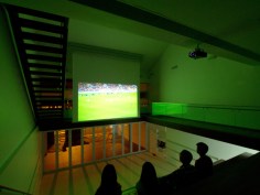 VIEW OF SCREEN FROM SEATING STRUCTURE