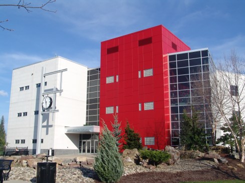 Main entrance with architect designed Clock Tower
