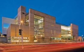 SCHOOL OF ARCHITECTURE & PLANNING AND FINE ARTS DESIGN LIBRARY Client: University of New Mexico Design Architect: Antoine Predock Architect Executive Architect: Jon Anderson Architect Structural Engineer: Chavez, Grieves Consulting Engineers M/E/P Engineer: Bridgers & Paxton Consulting Engineers Energy Consultant: The Weidt Group Code Consultants: Code Consultant, Inc. Civil Engineer: Jeff Mortensen & Associates Specification Consultants: KG Associates Builders: Jaynes Corp. Cost: $29 million