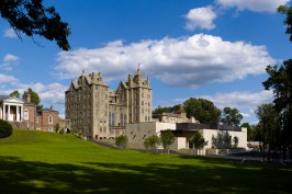 The historic castle and new entry