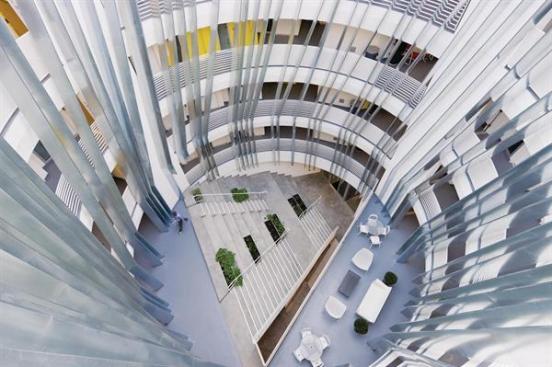 View of the central courtyard.