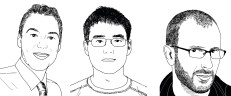 Left to right: Piet Meijs, senior 3D expert, Rietveld Architects; Kaz Adachi, model shop manager, FXFowle; and Wesley Wright, associate, Pelli Clarke Pelli
