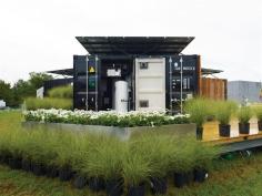 Team China designed the Y Container house around six recycled shipping containers.